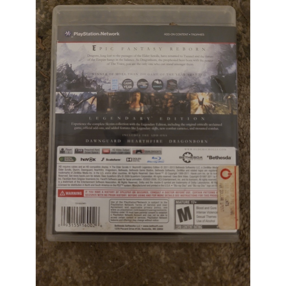 Elder Scrolls V: Skyrim - Legendary Edition - Sony PlayStation 3 - Picture 3 of 6